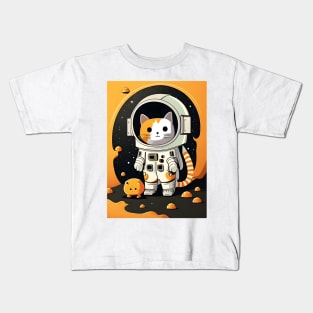 I'm Cat Astronaut, Funny Cat Floating Around The Planets - Love Cats Kids T-Shirt